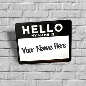 Hello My Name Is Pin ( With Dry Erase Board )